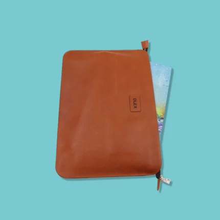 Durable Brown Genuine Leather Laptop Case-dhakaleatherexport-01