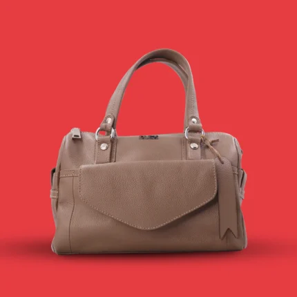 genuine leather handbag in nude beige 2-dhakaleatherexport
